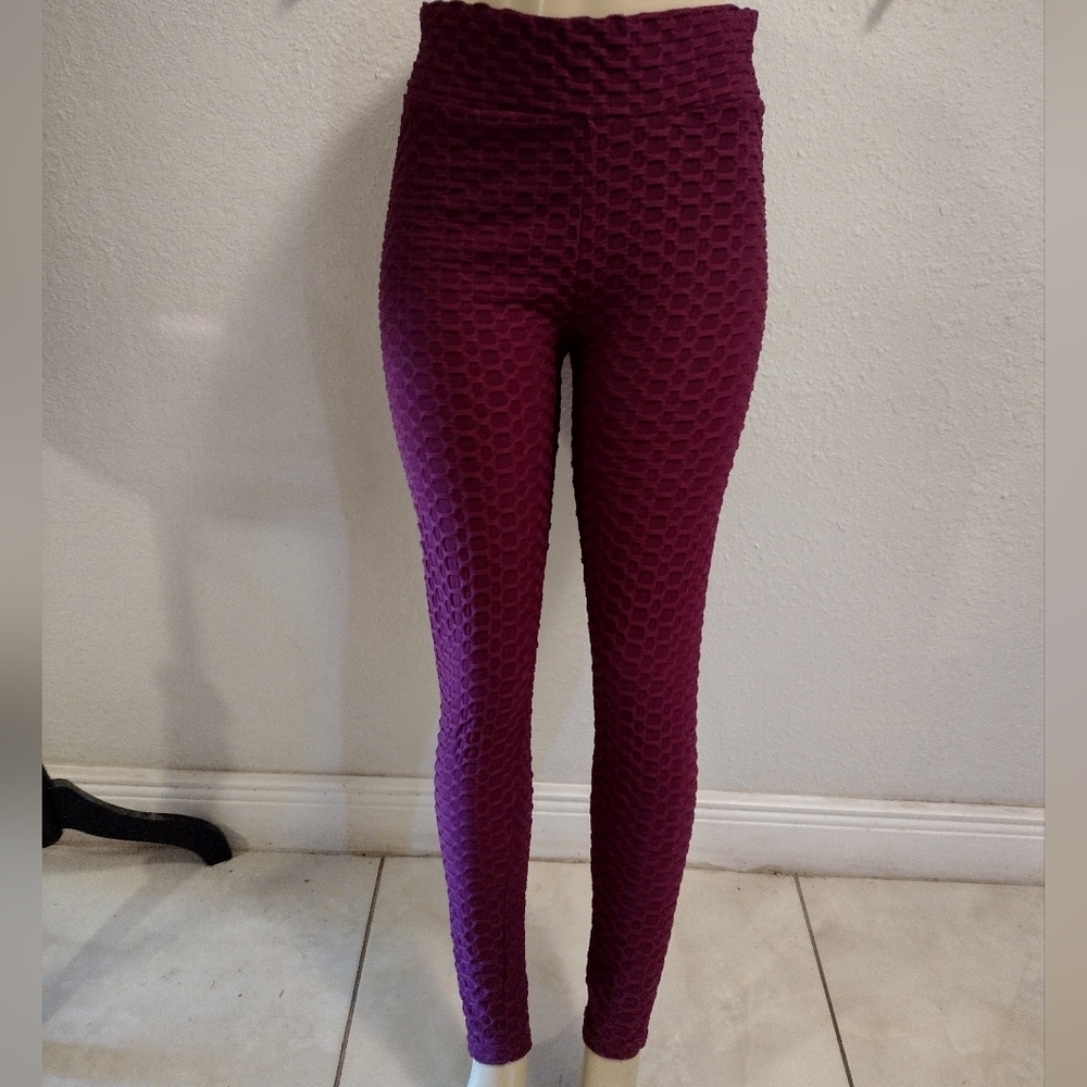 Honeycomb rouched scrunched tik tok leggings
